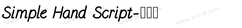 Simple Hand Script字体转换 Simple Hand Script字体转换